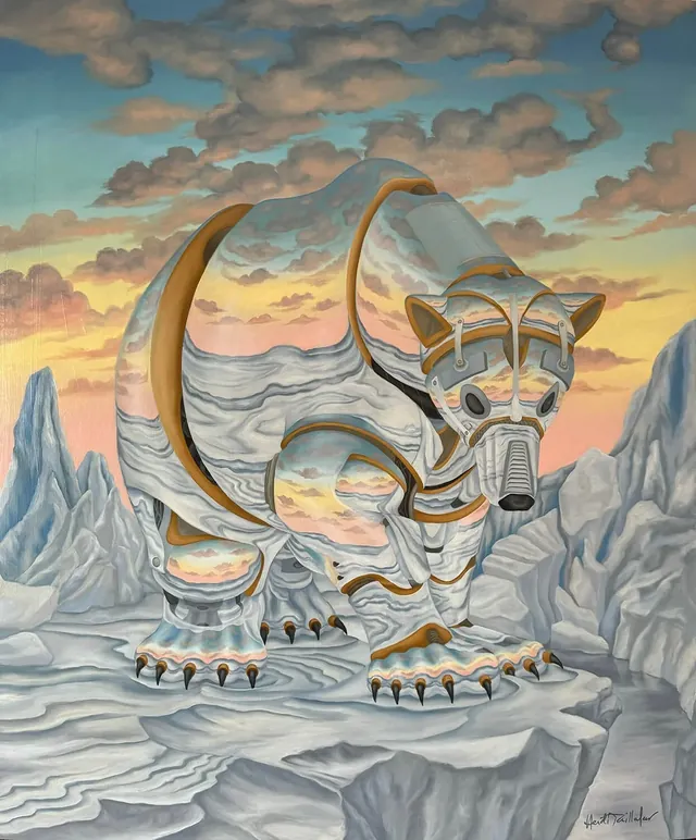 Aledonium II, surrealist painting from the Fantasia collection