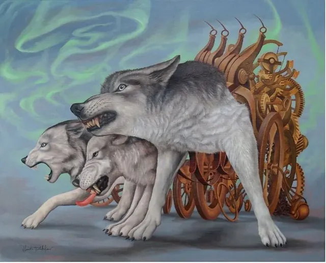 Aurora, surrealist painting from the Fantasia collection