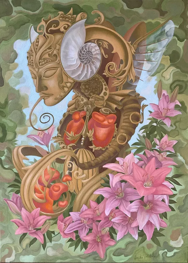 Buddha Fairy, surrealist painting from the Fantasia collection