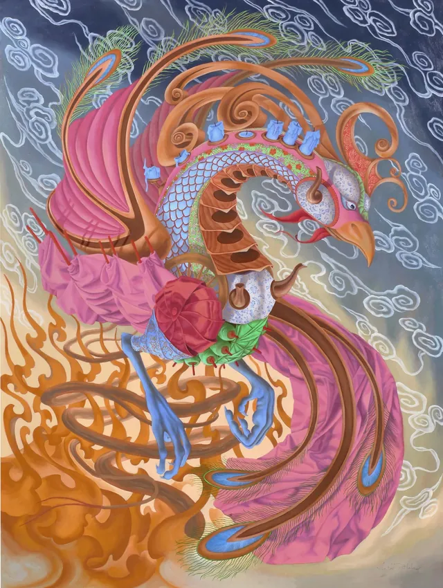 Dovetail, surrealist painting from the Fantasia collection