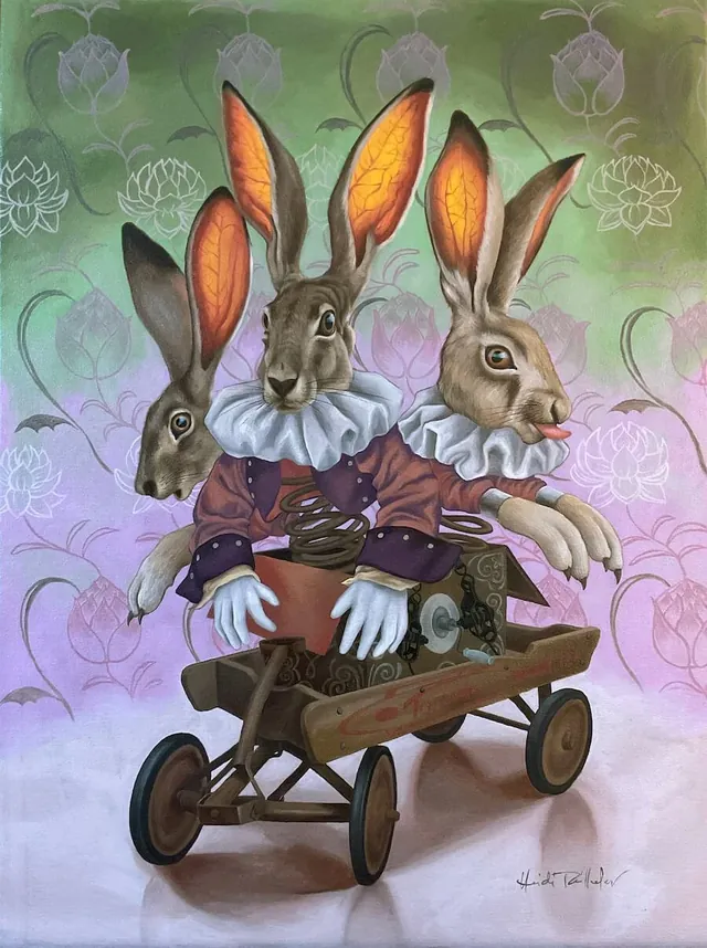 Jack in the Box, surrealist painting from the Fantasia collection