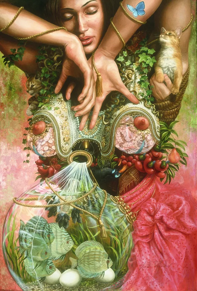 Preternatural Clutch, surrealist painting from the Fantasia collection