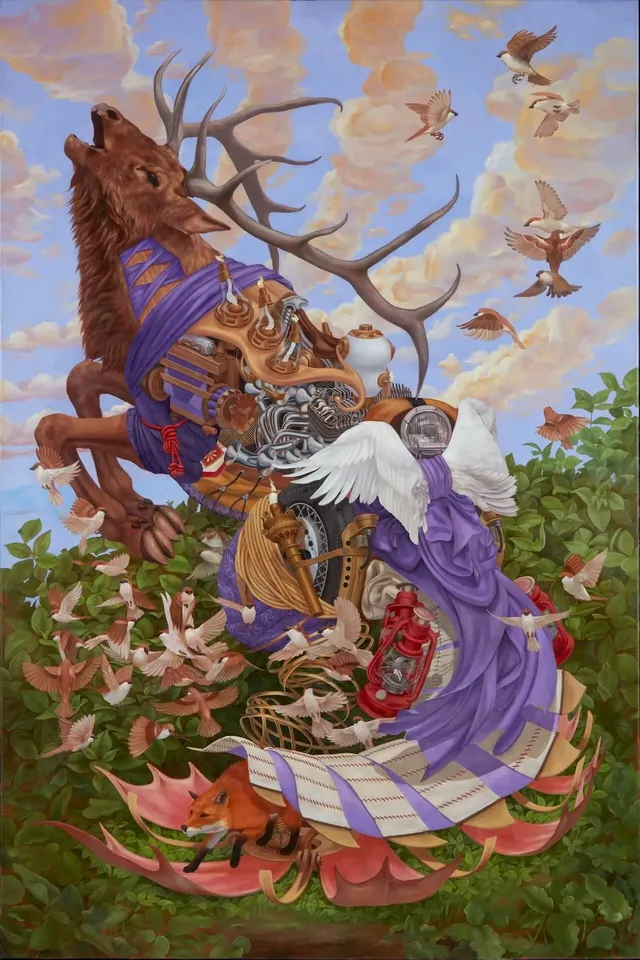 Prometheus, surrealist painting from the Fantasia collection