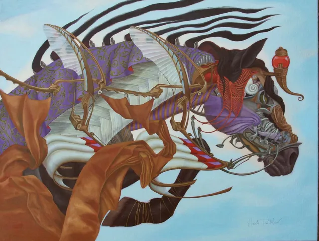 Bloodletting, surrealist painting from the Miniature collection