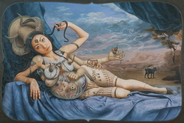 Complicated Shadows, surrealist painting from the Moody collection