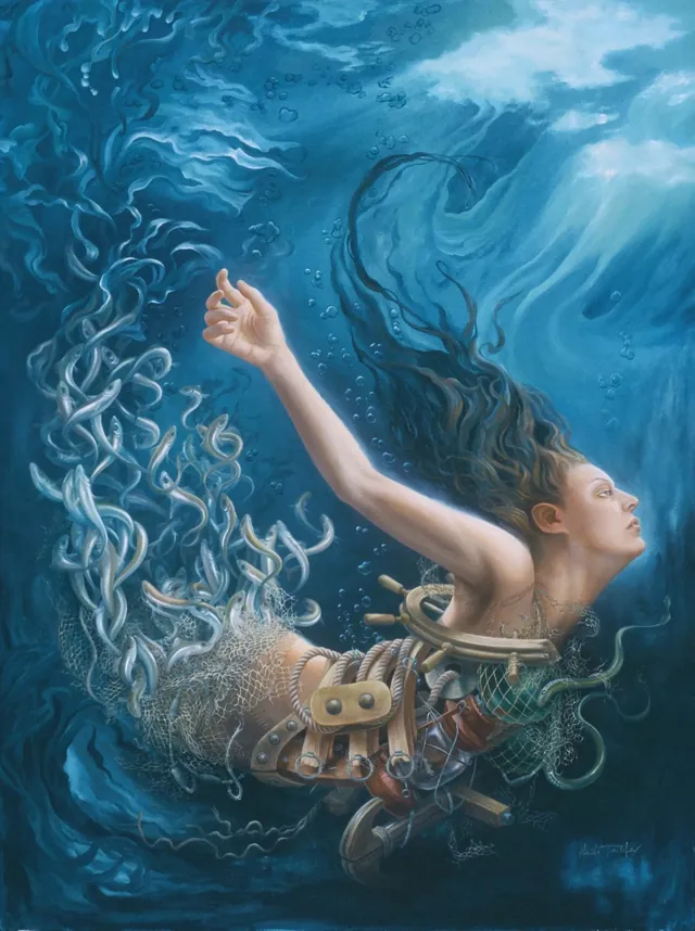 Silence is Golden, surrealist painting from the Moody collection