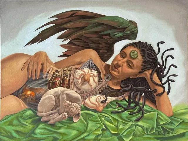 Mother's Love, surrealist painting from the Spirituality collection