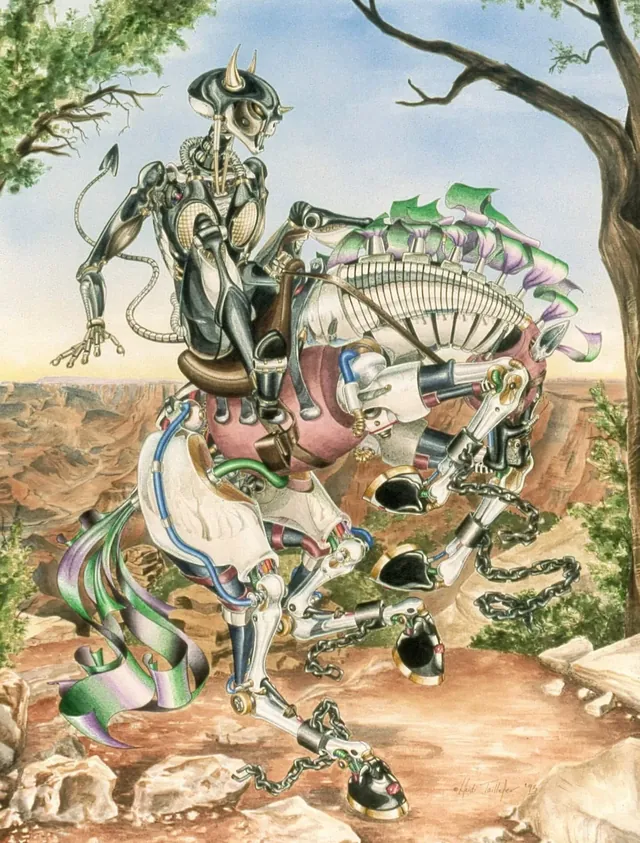 Conflict of Interest, surrealist painting from the Watercolour collection
