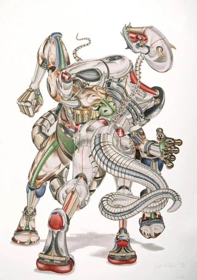 The Argument, surrealist painting from the Watercolour collection