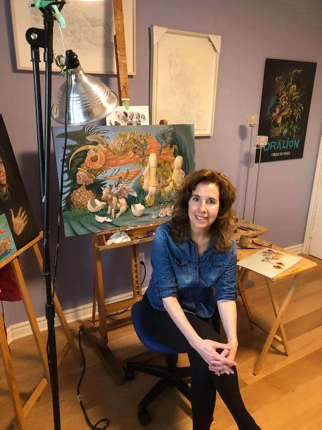 The artist in her Montreal studio